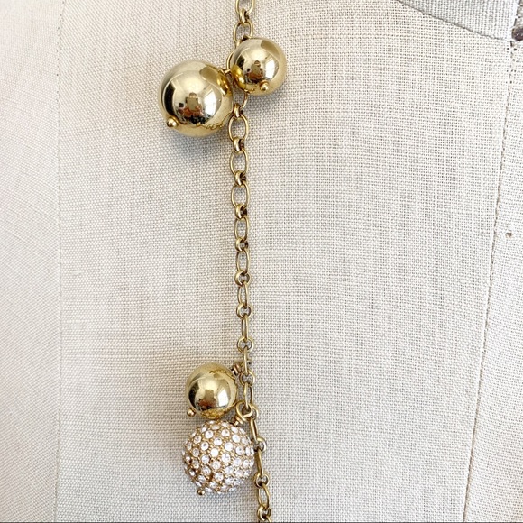 J Crew Gold Fireball Long Statement Necklace - Picture 3 of 5